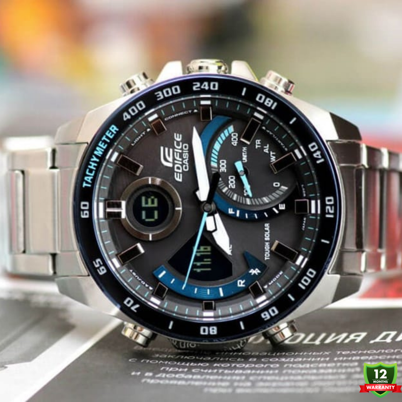 EDM-1012578 N91 EDI_FICE Silver Black Blue Dial Watch.