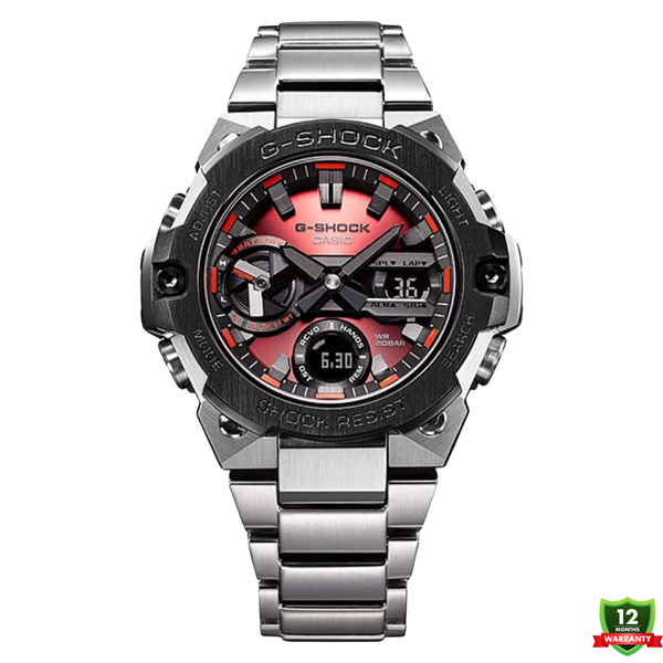 ED-101256 11P Silver Red Dial New Model Watch.