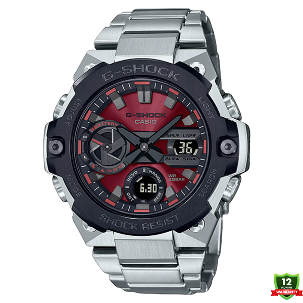 ED-101256 11P Silver Red Dial New Model Watch.